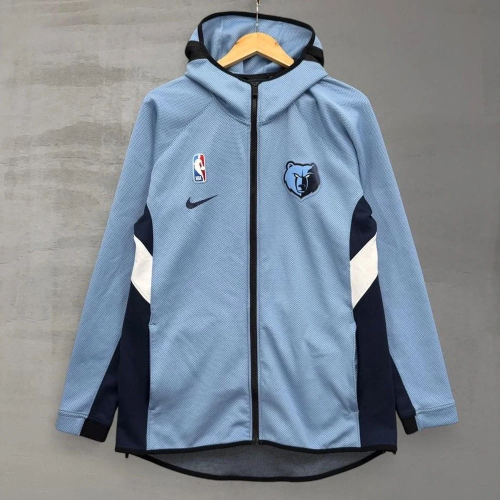 Nike Blue Memphis Grizzlies Zip Showtime Therma Flex Performance Hoodie Large